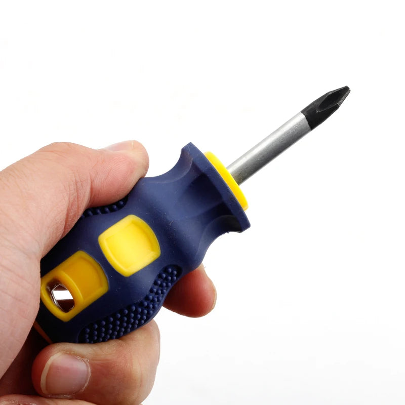 Mini Multi-function Cross Screwdriver Slotted Flat Screwdriver DIY Repair Tools Magnetic Short Screwdriver Small