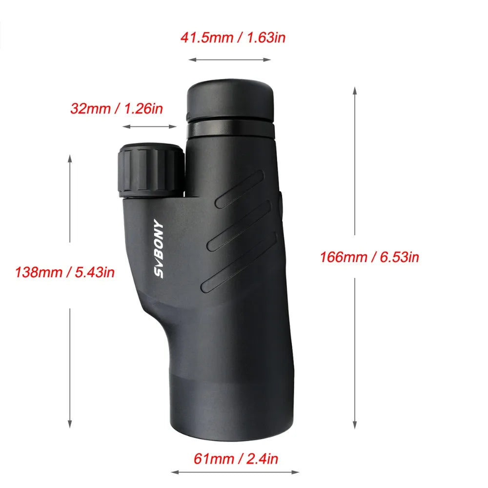 SVBONY SV45 Monocular, 10x50 Zoom, HD, High Power Prism, Waterproof, for Bird Watching and Travel