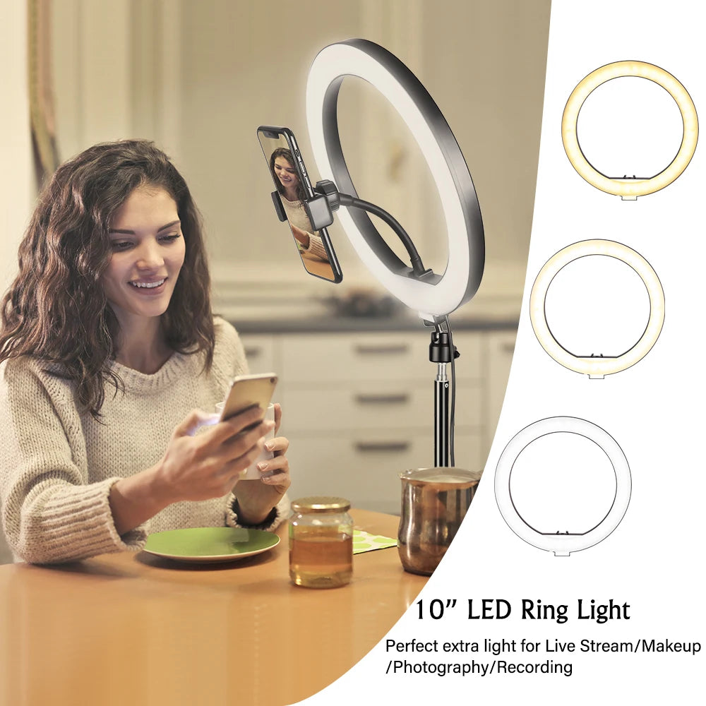 Led Streaming Video Lamp SH 10 inch 26cm Led Ring Light 