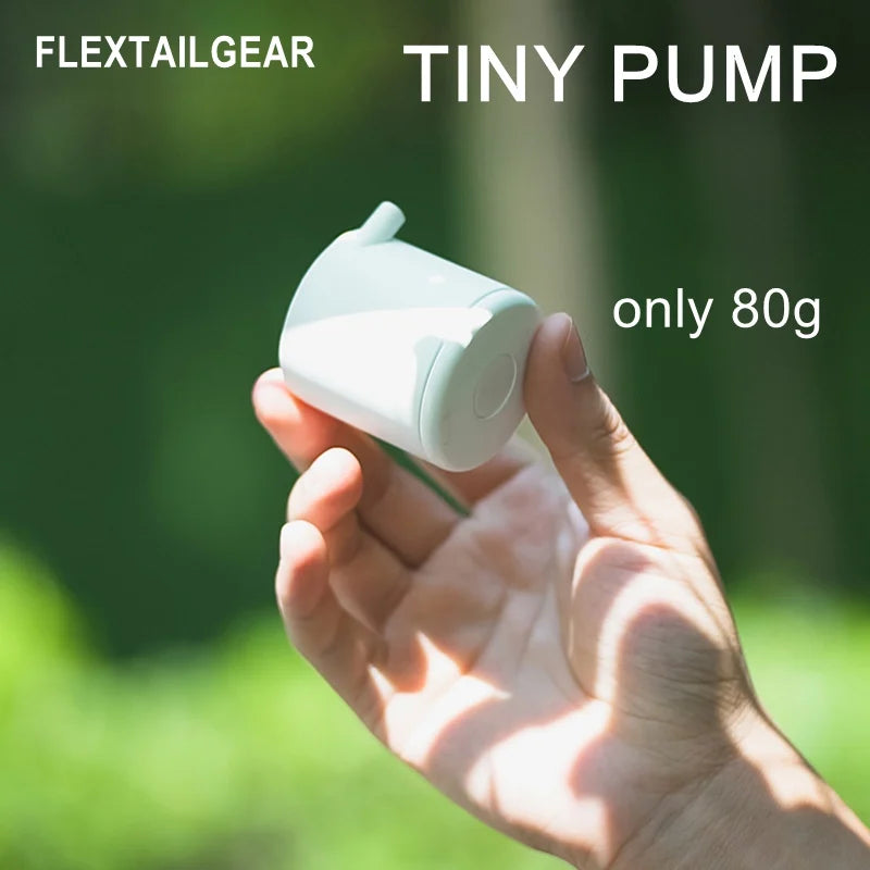 FLEXTAILGEAR Portable Air Pump, Ultralight Inflatable, Rechargeable, Camping Mattress, Polymers, Swimming Ring, Boat