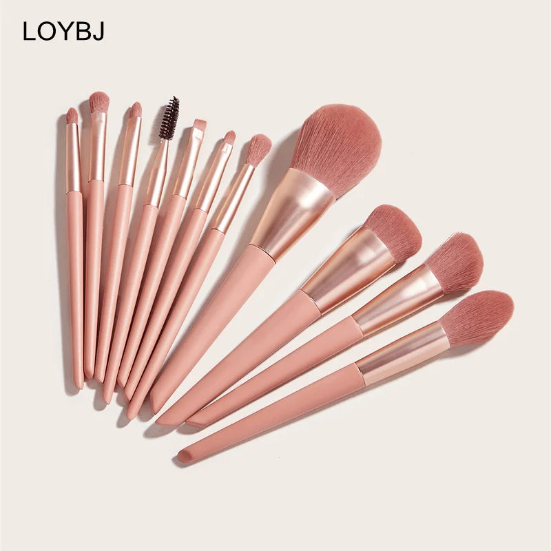 Ensemble de pinceaux de maquillage LOYBJ, poudre, fond de teint, fard à joues, contour des yeux, cils, fard à barrage, mélange, cosmétique, beauté, pinceau de maquillage, 11 pièces