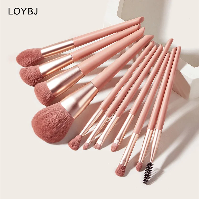 Ensemble de pinceaux de maquillage LOYBJ, poudre, fond de teint, fard à joues, contour des yeux, cils, fard à barrage, mélange, cosmétique, beauté, pinceau de maquillage, 11 pièces