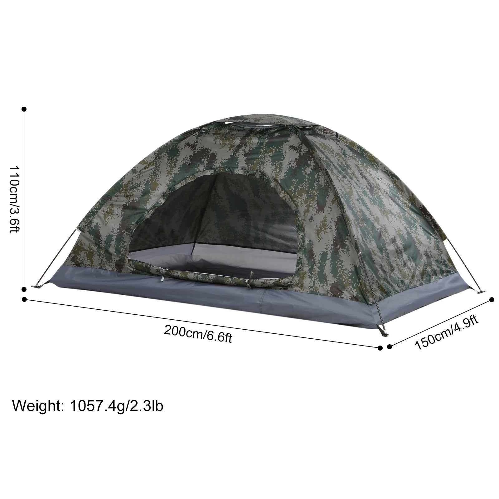 Tomshoo Single Layer Ultralight Camping Tent, Portable Backpacking Tent, UV Coating, UPF 30+ 