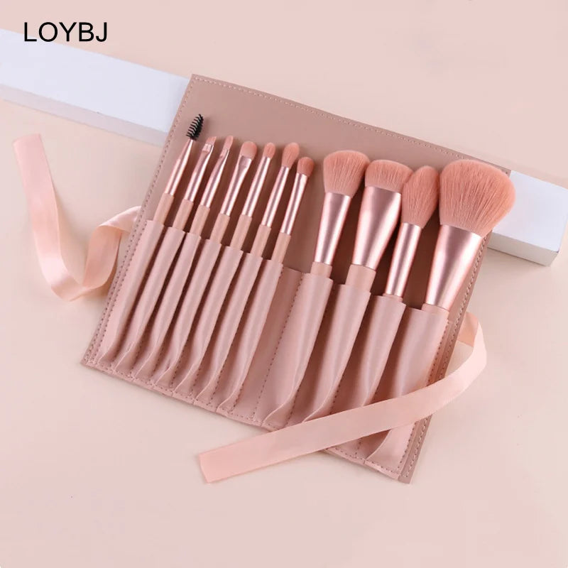 Ensemble de pinceaux de maquillage LOYBJ, poudre, fond de teint, fard à joues, contour des yeux, cils, fard à barrage, mélange, cosmétique, beauté, pinceau de maquillage, 11 pièces