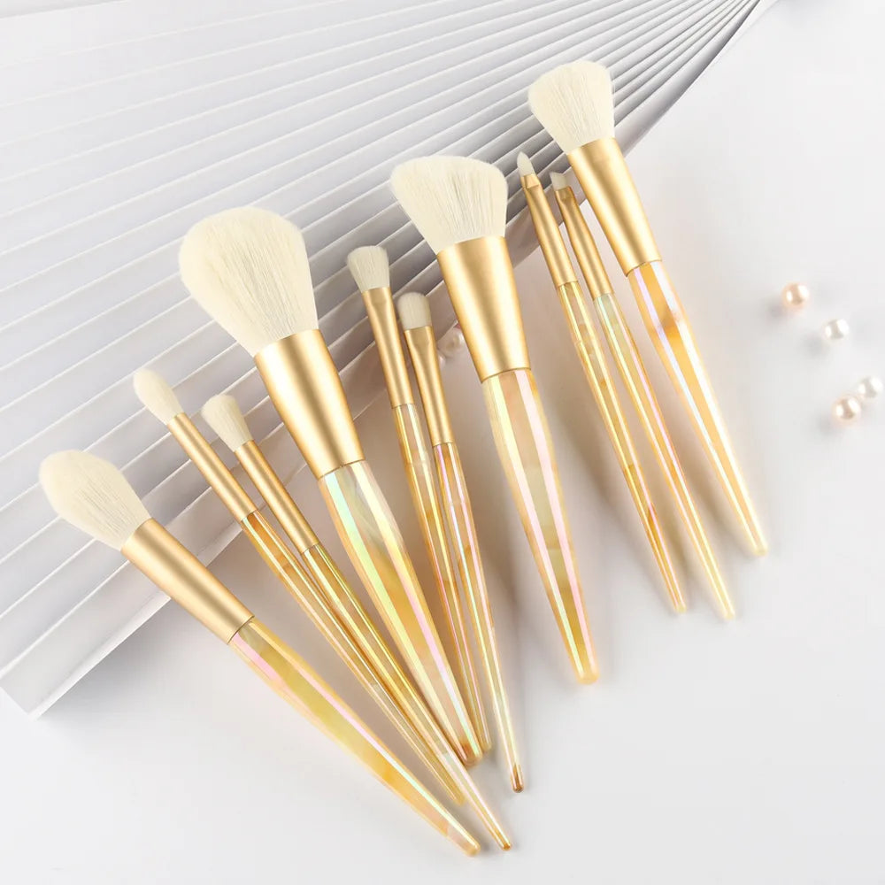 Ensemble de pinceaux de maquillage diversifiés LOYBJ, poudre, fond de teint, fard à joues, contour, correcteur, fard à barrage, 10 pièces