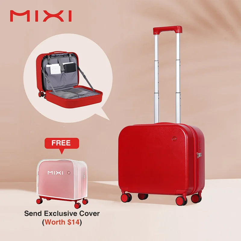 Valise Mixi à main 16 pouces – Cabine d’embarquement, Spinner, 34 L, 100% PC, léger, unisexe