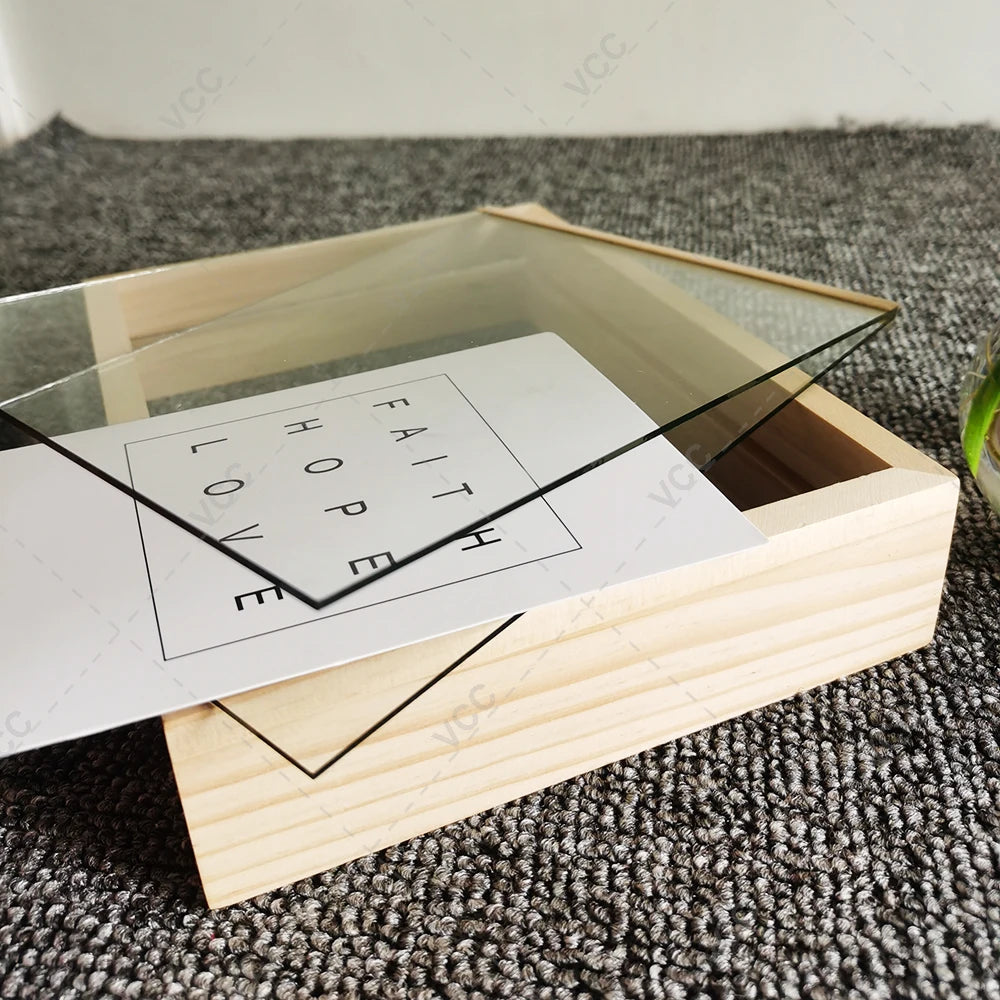 Wooden Photo Frames, Double Sided Acrylic Plant Specimen Display for Pressed Flowers Dried Leaves Table Decoration