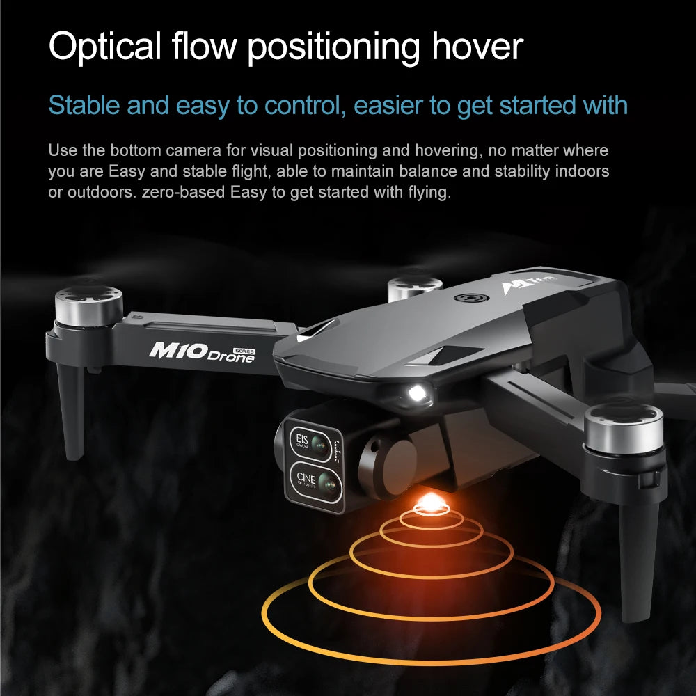 Drohne 2025 M10 – 8K-HD-Doppelkamera, omnidirektionaler Bildschirm, Hindernisvermeidung, RC-Quadcopter