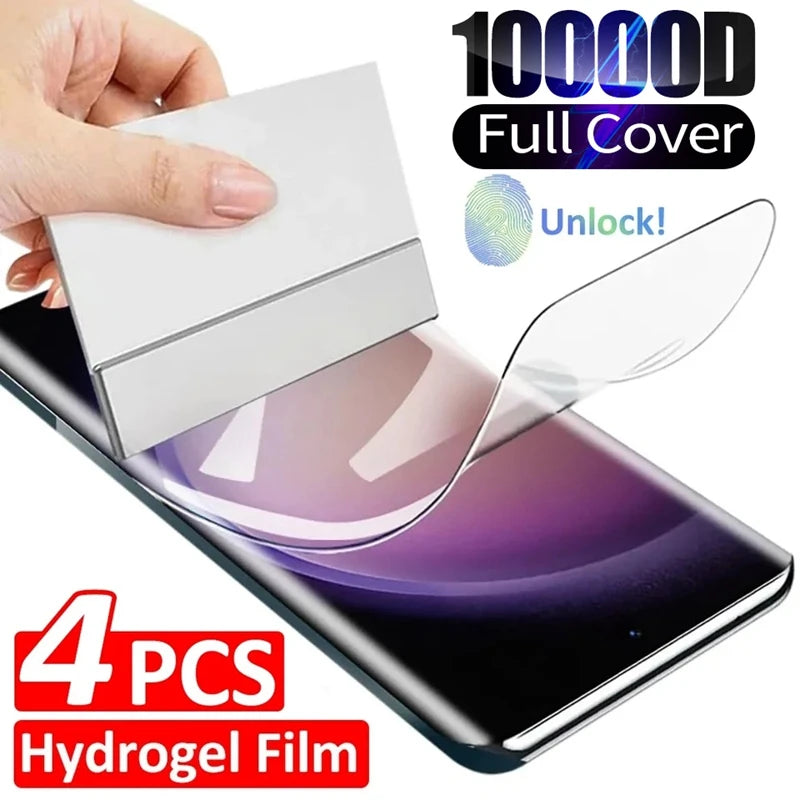 4 pièces Film Hydrogel pour Samsung Galaxy S24 S23 S22 S21 S20 Ultra Plus protecteur d'écran pour Samsung S24 Ultra S23 S20 S21 FE