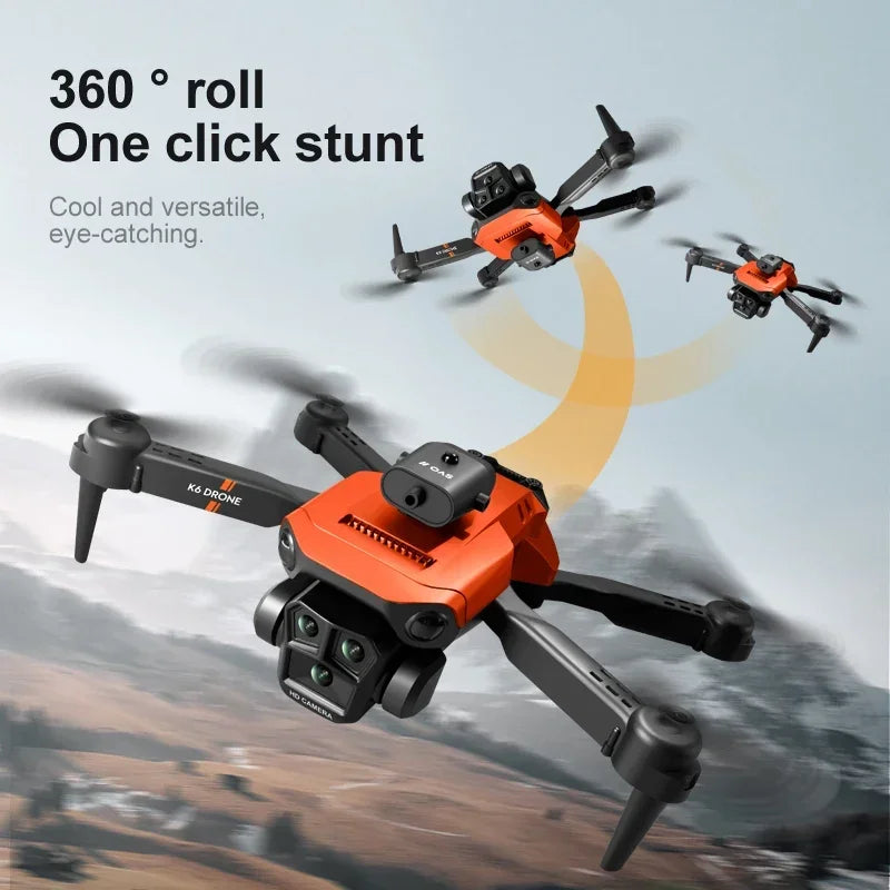 Drone SJY K6 Max WiFi avec 3 Caméras HD, Grand Angle, Flux Optique, Évitement d’Obstacles, 4 Canaux, Quadricoptère