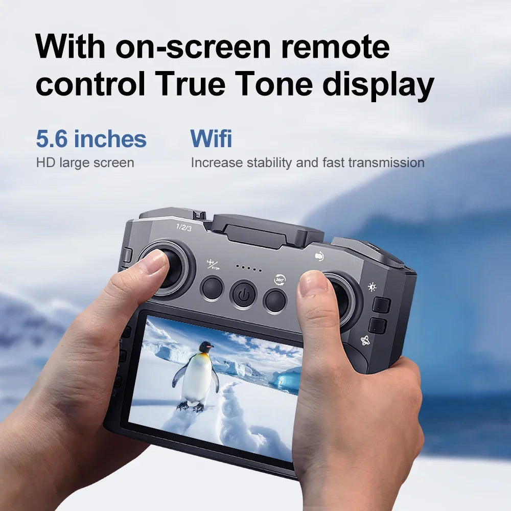 &nbsp;V988 Drone 4K – Caméra HD professionnelle, écran intégré, moteur sans balais, évitement d’obstacles