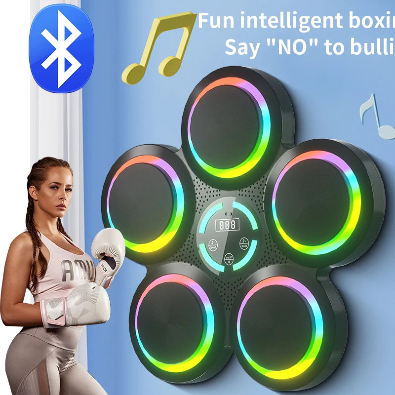 Machine de boxe sport intelligent 2024 Bluetooth musique – Fitness, sac de boxe Muay Thai, rythme et réponse, exercice de boxe