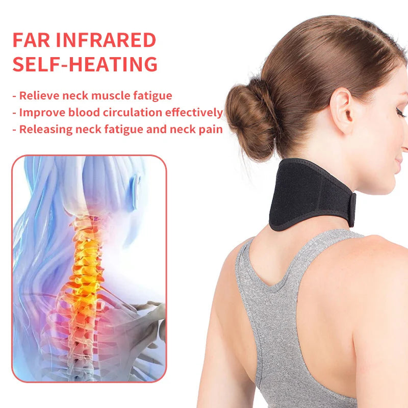 Self-heating tourmaline cervical orthosis, round band, health care, cervical spondylosis, magnetic therapy, cervical cushion, oto institutes