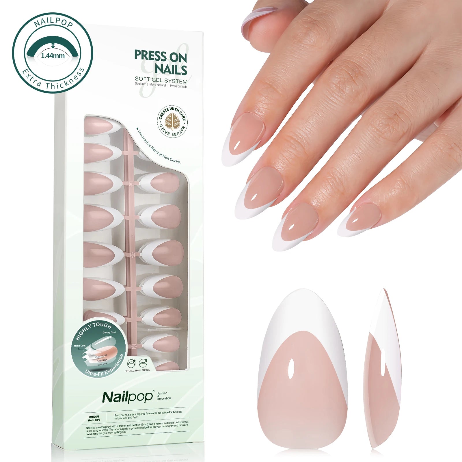 Press On Français Ultra Fit 140 pcs