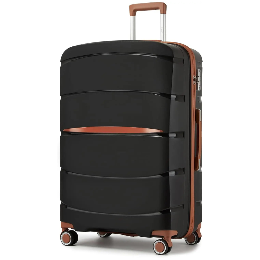 Valise cabine légère en polypropylène S/M/L KONO – 4 roues spinner, chariot rigide avec serrure TSA