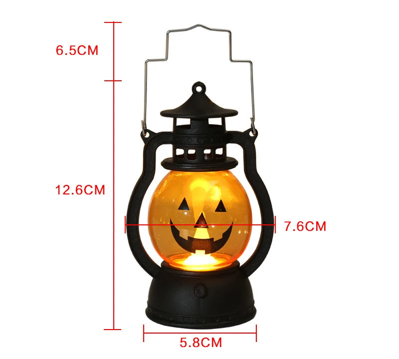 Lanterne Citrouille LED – Bougie Fantôme Halloween – Décoration Maison, Accessoire Horreur