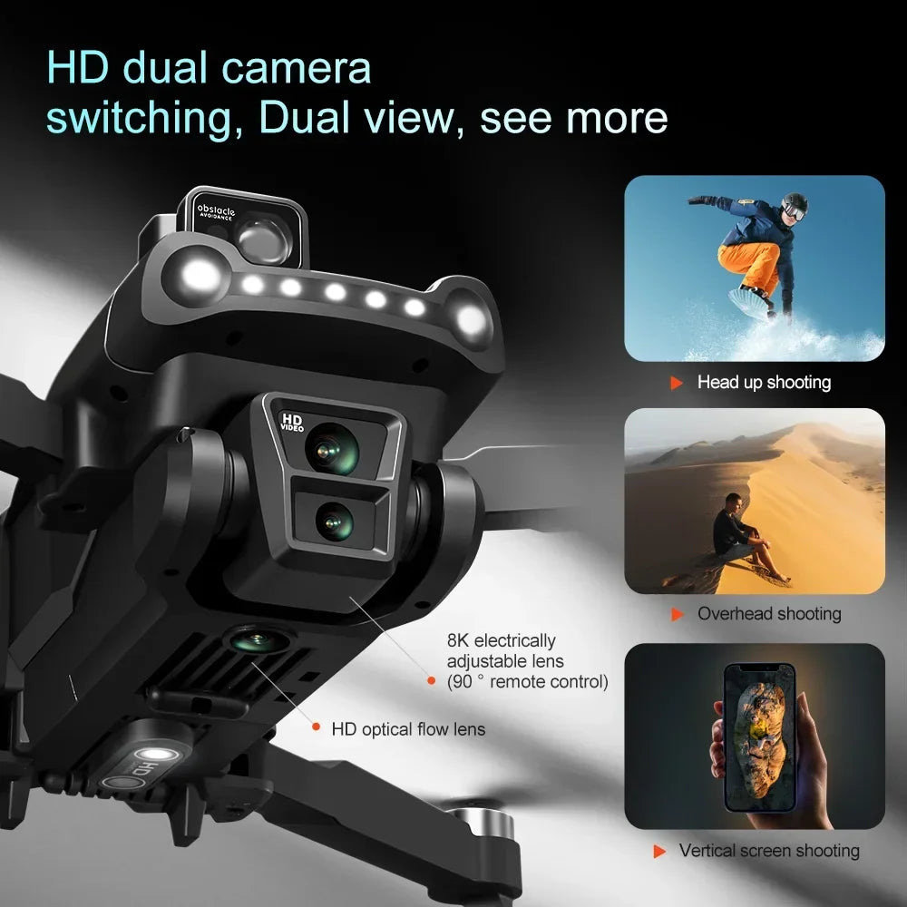 Drone Xiaomi V198 GPS MAX avec caméra professionnelle 8K, WiFi 5G, évitement d'obstacles au laser, moteurs sans balais, Drone pliable