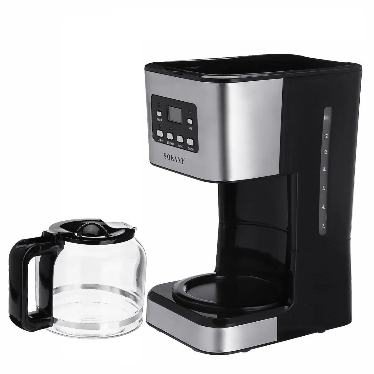 XEOLEO Automatic Drip Coffee Machine, Glass Kettle, American Espresso Coffee Maker, Keep Warm Coffee Pot, 1.5L, 73 Maker