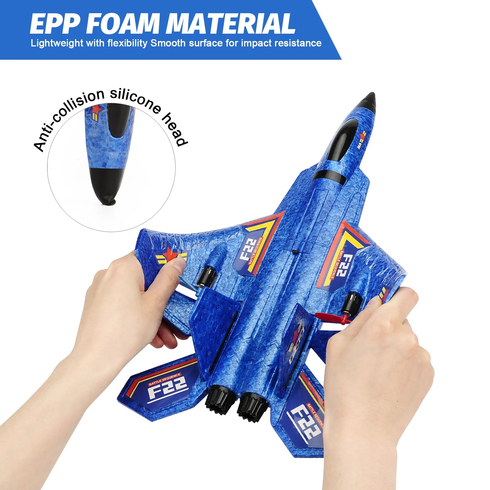 F22 raptor 2.4G remote control airplane EPP foam toy for kids 