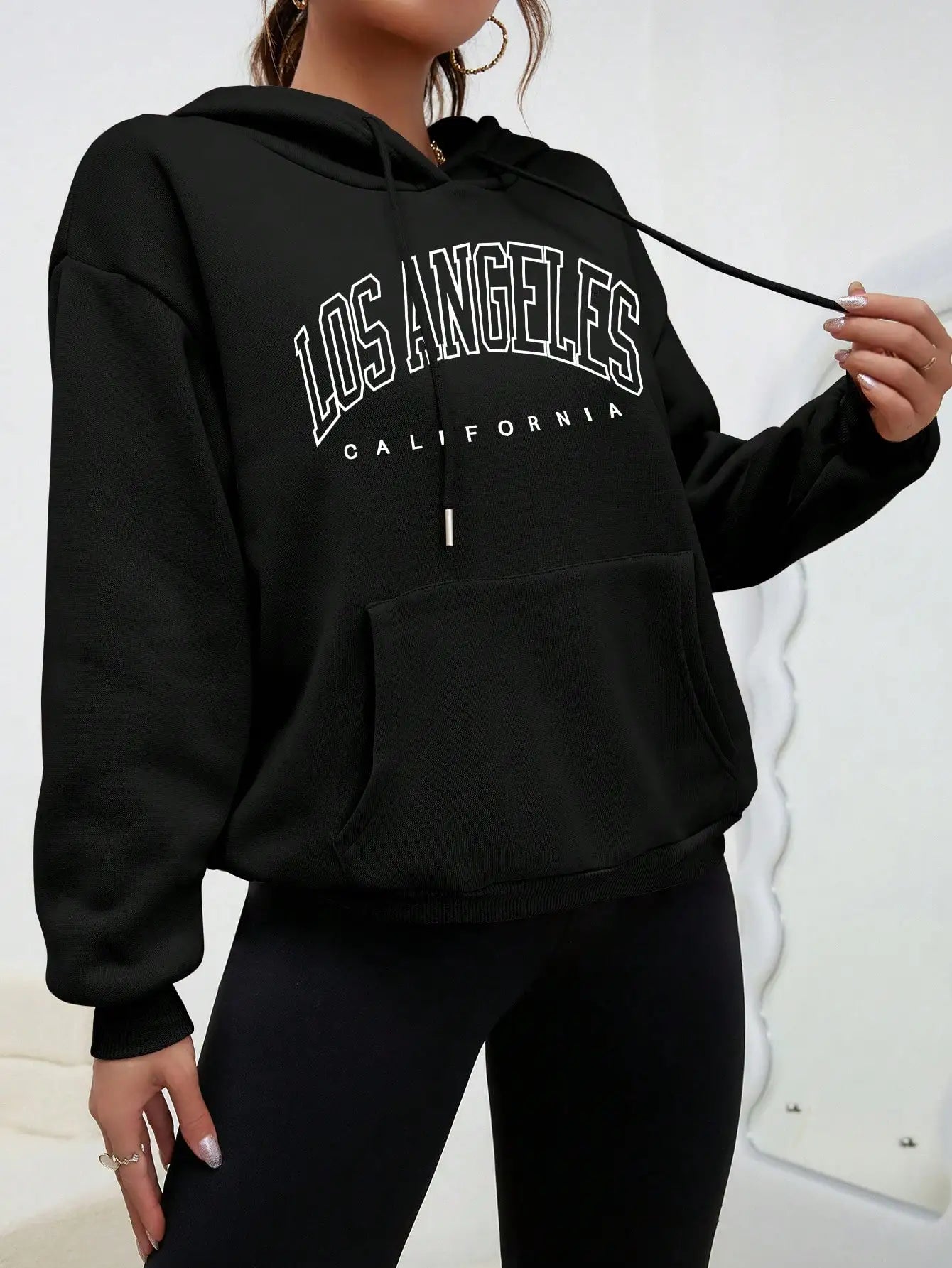 Sweats à capuche Style américain sweat à capuche décontracté Hip Hop Los Angeles Art lettre conception femmes