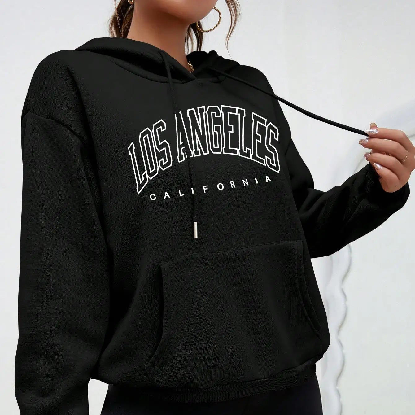 Sweats à capuche Style américain sweat à capuche décontracté Hip Hop Los Angeles Art lettre conception femmes