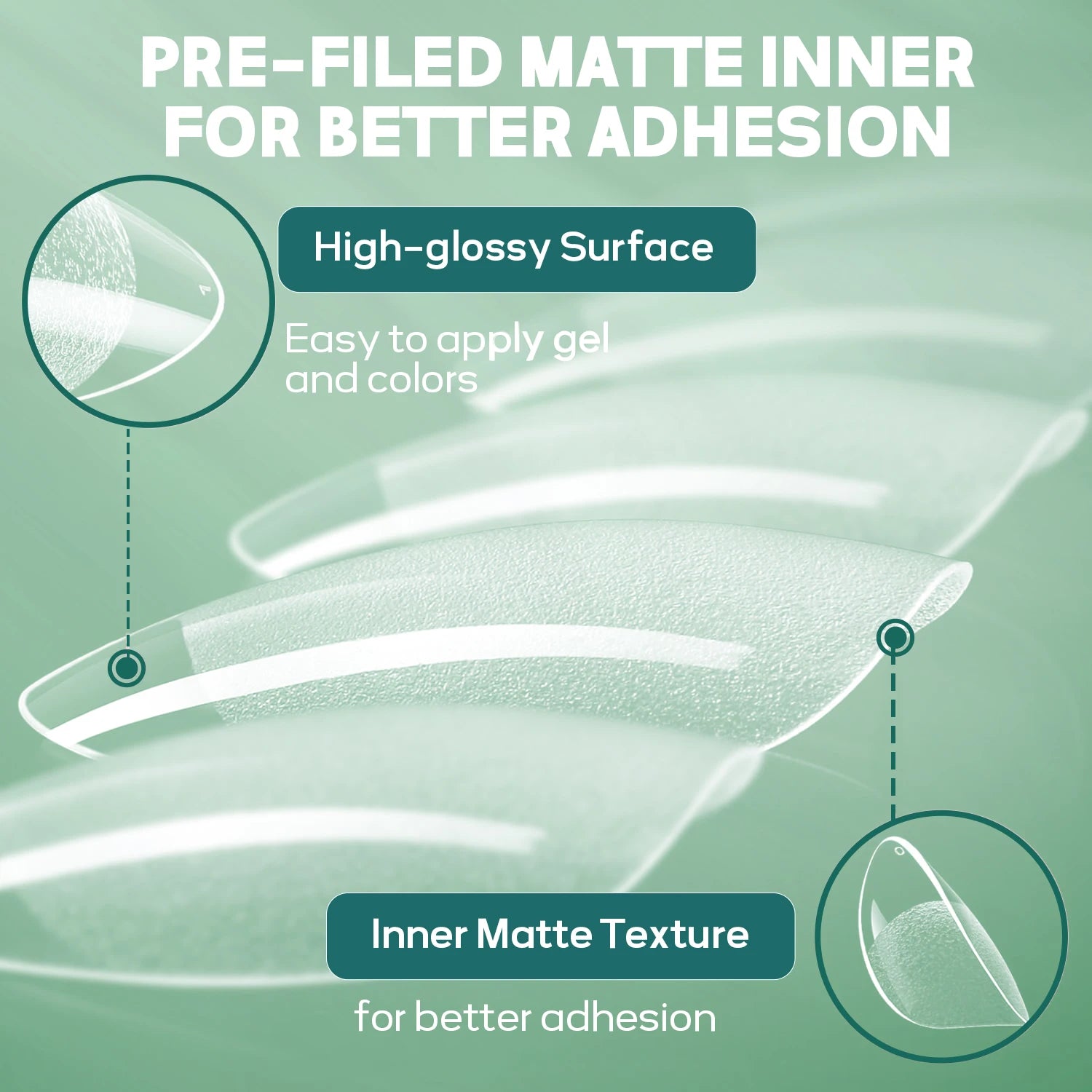 Faux Ongles Semi-Mat Amande 240 pcs