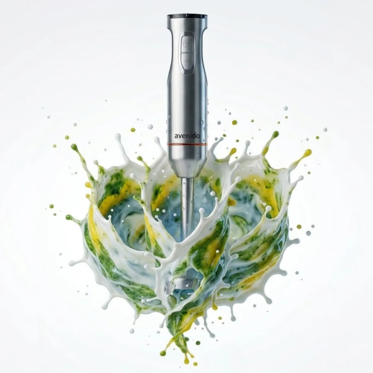 Mixeur Plongeant Multifonction 6-en-1 Avenido – 1800 W, 21 Vitesses, Mode Turbo, Hachoir 860 ml, Lames Titane
