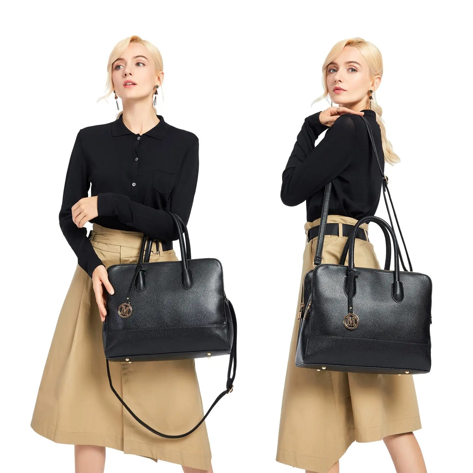 Porte-documents 13 pouces rétro élégant Miss Lulu, sac à main pour ordinateur portable