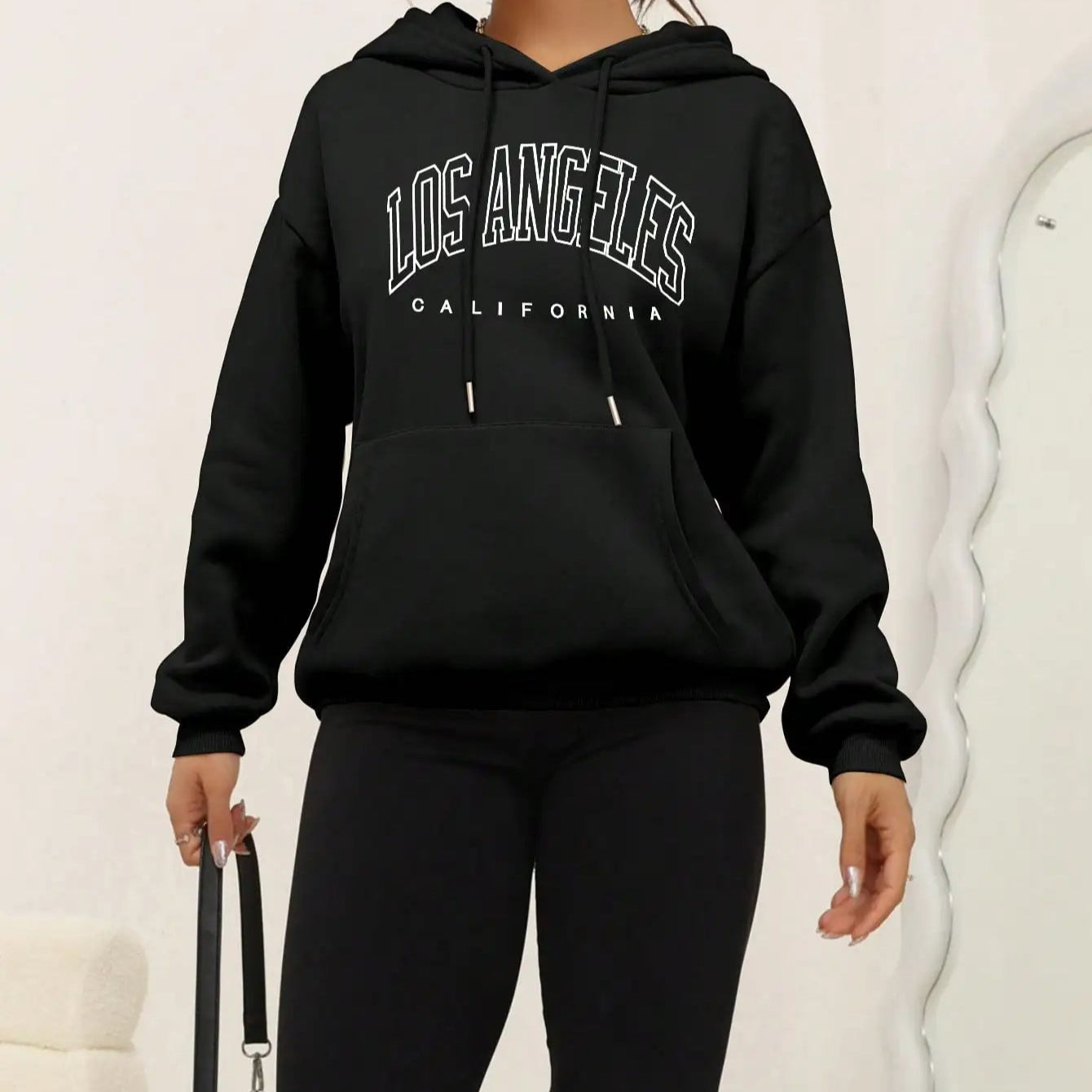 Sweats à capuche Style américain sweat à capuche décontracté Hip Hop Los Angeles Art lettre conception femmes