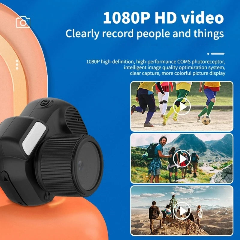 Mini caméra avec écran, intérieur, extérieur, sport, HD, 1080p, portable, enregistreur vidéo, prise en charge de la carte TF