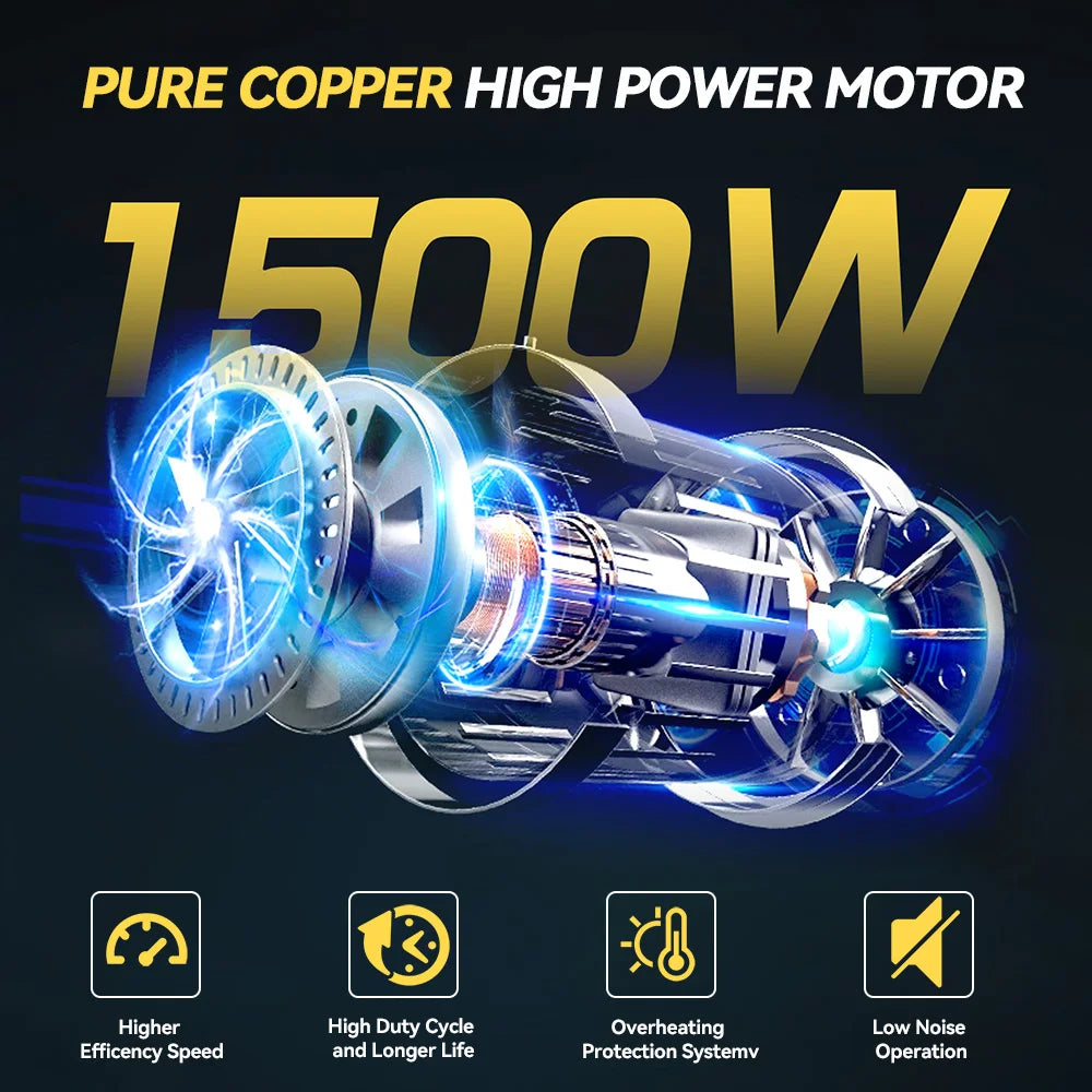 Scie à chaîne électrique MELLWIN 6 pouces – mini scie d’élagage portable, compatible batterie Makita 18 V