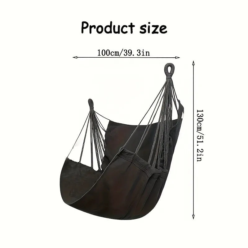 1PC Anti-rollover Hammock Chair Leisure Fabric Outdoor Swing Dormitory Chair with Storage Bag