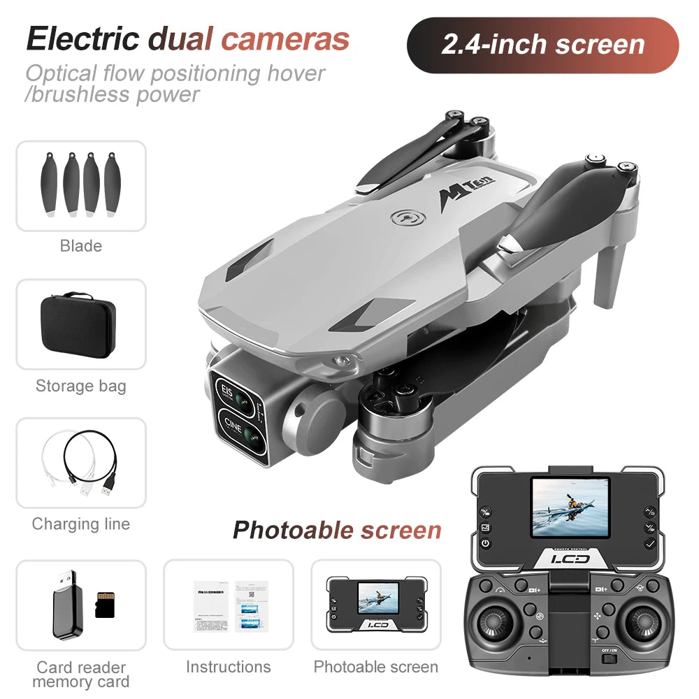 Drohne 2025 M10 – 8K-HD-Doppelkamera, omnidirektionaler Bildschirm, Hindernisvermeidung, RC-Quadcopter