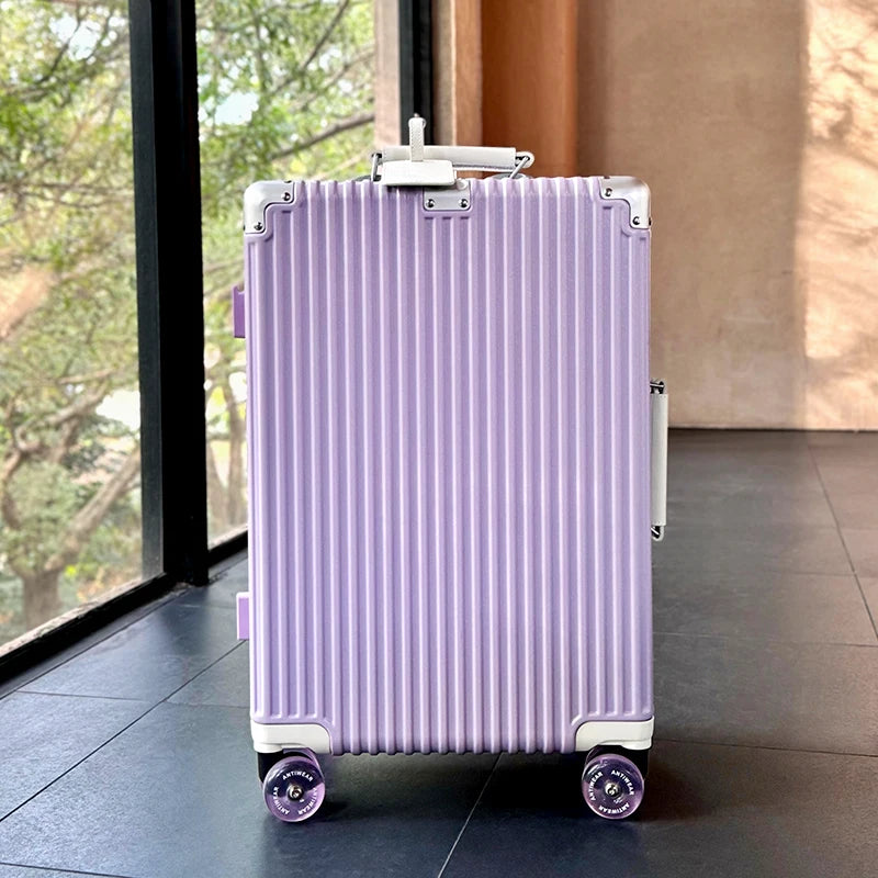 Valise à main Sushimu 20 pouces – Étui en cuir, trolley avec petite serrure à combinaison