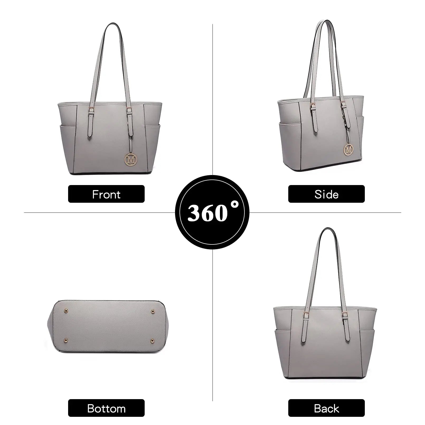 Sac à main pour femmes Miss Lulu – grand sac de shopping avec bandoulière réglable