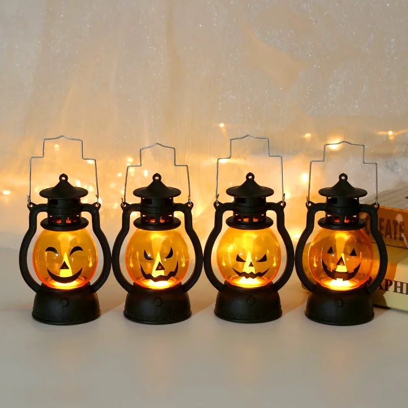 Lanterne Citrouille LED – Bougie Fantôme Halloween – Décoration Maison, Accessoire Horreur