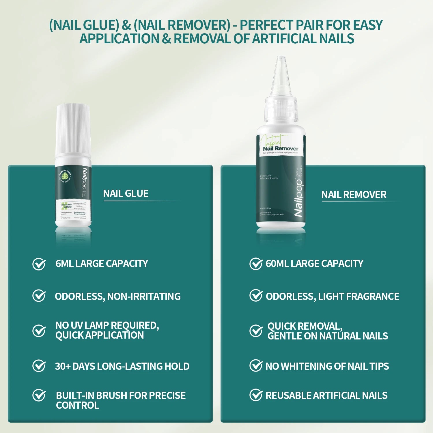 Colle à Ongles X Super Forte + Dissolvant Instantané Kit 6ml / 30ml