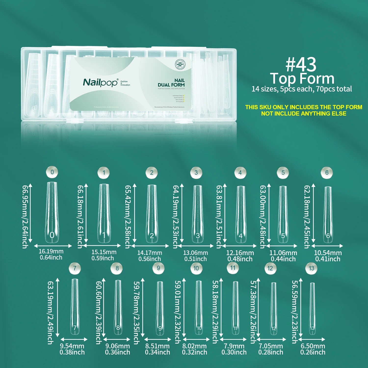 Formes doubles pour ongles, réutilisables, pointes claires, manucure française, Gel/Polygel/Acrylique, 70/140 pièces