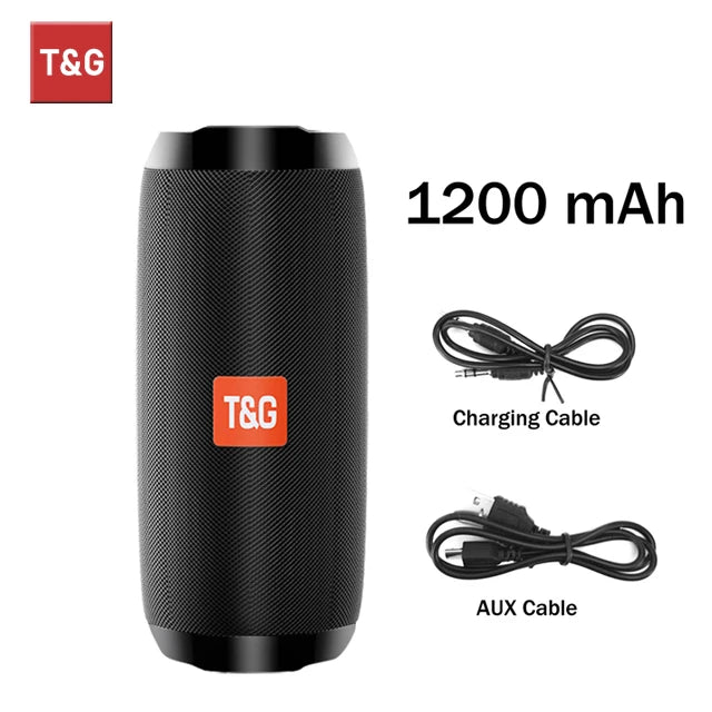Enceinte Bluetooth Portable T&G TG117 – TWS, Son Stéréo Surround, avec Radio FM & Lecteur Carte TF (Copie)