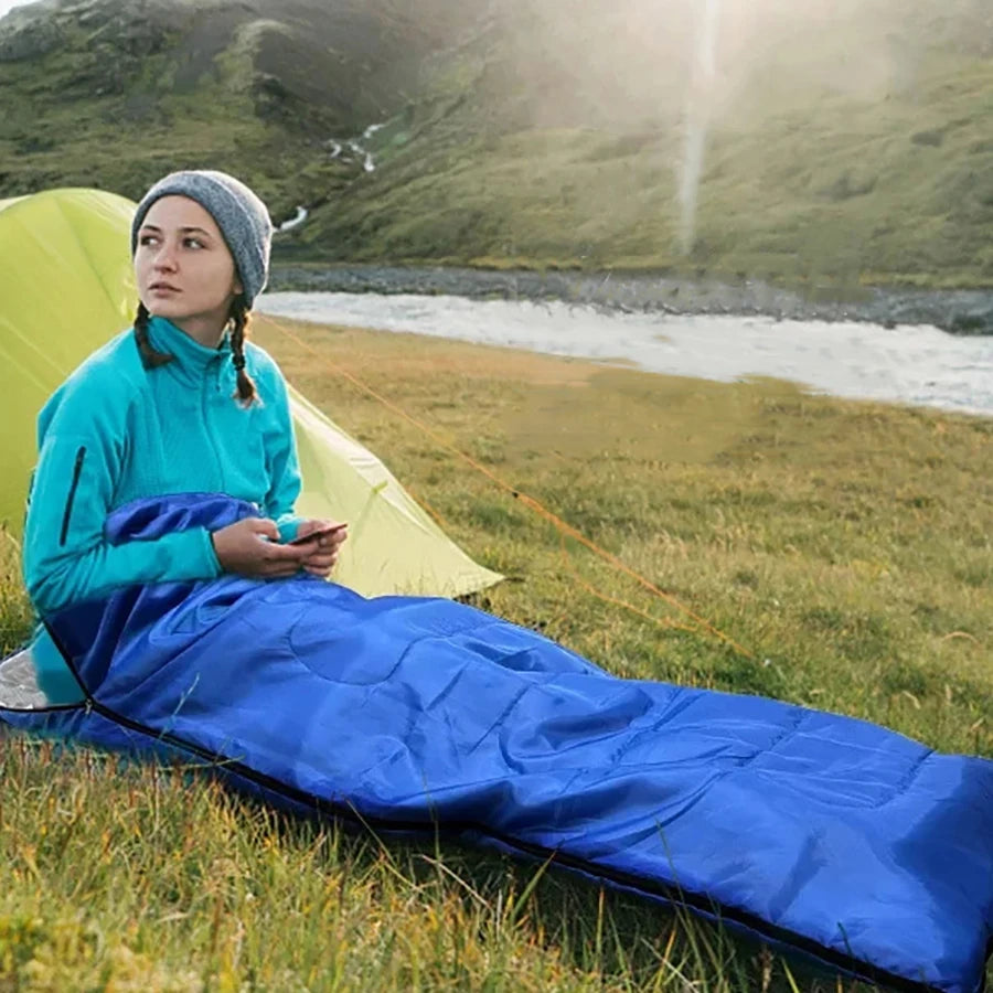 4 Season Lightweight Camping Sleeping Bag Warm Envelope Outdoor Sleeping Bag Summer Cotton Sleeping Bag