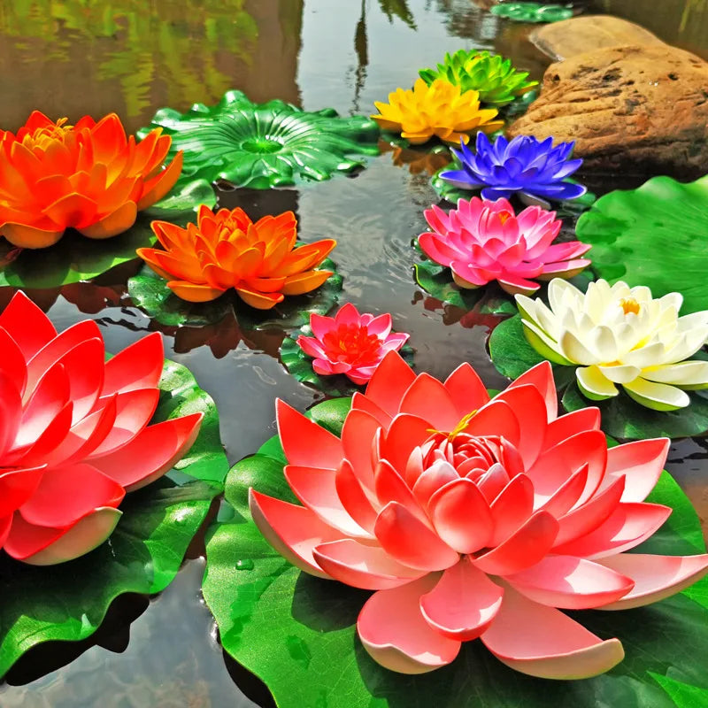 Artificial plants, Fake water lily plant for decoration, floating artificial flower