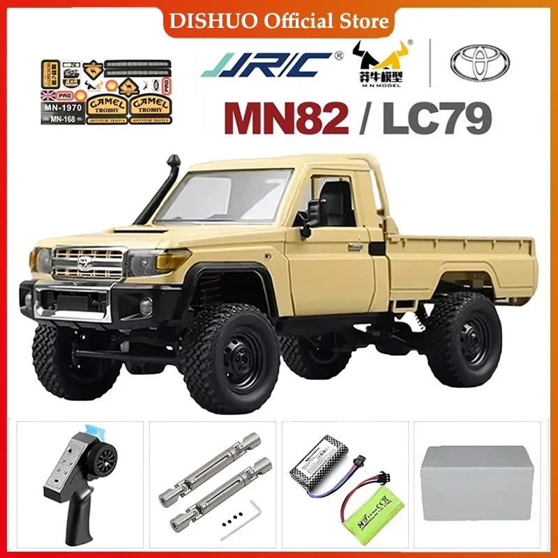 Voiture sur chenilles RC 4x4 MN128 MN82S 2.4G, Buggy d'escalade professionnel avec lumière LED, voitures télécommandées à grande échelle, jouets pour garçons, cadeau