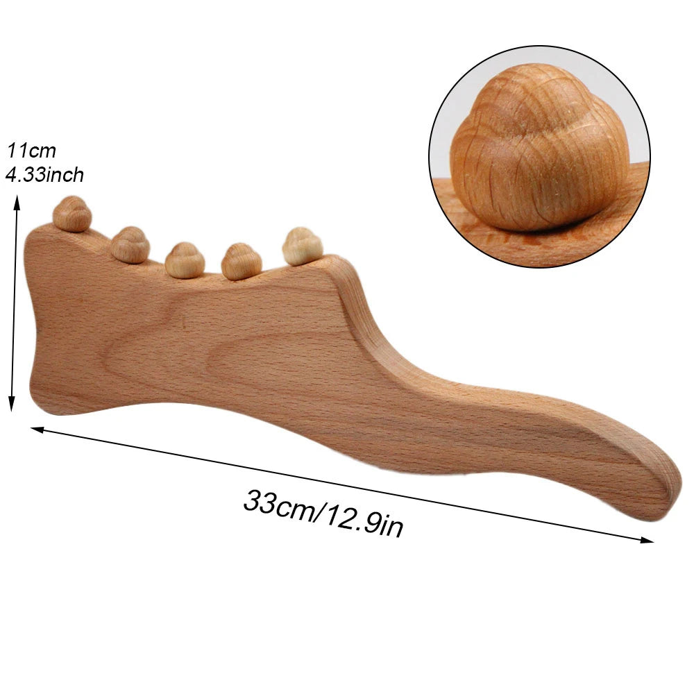 Wooden Therapeutic Massage Tools, Lymphatic Proximity Massager for Body Protrusion, Anti-Cellulite Body Sculpting Tools, 1pc, 2pcs, 3pcs, 4pcs