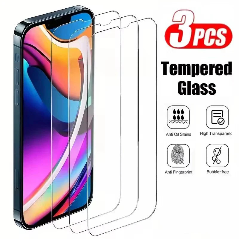 Film de verre trempé HD pour iPhone 11 à 17 Pro Max – Protection écran résistante