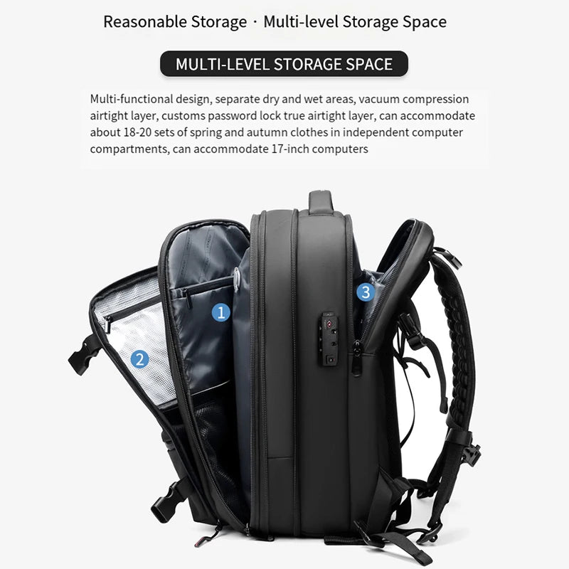 Sac à dos de voyage multifonction pour hommes