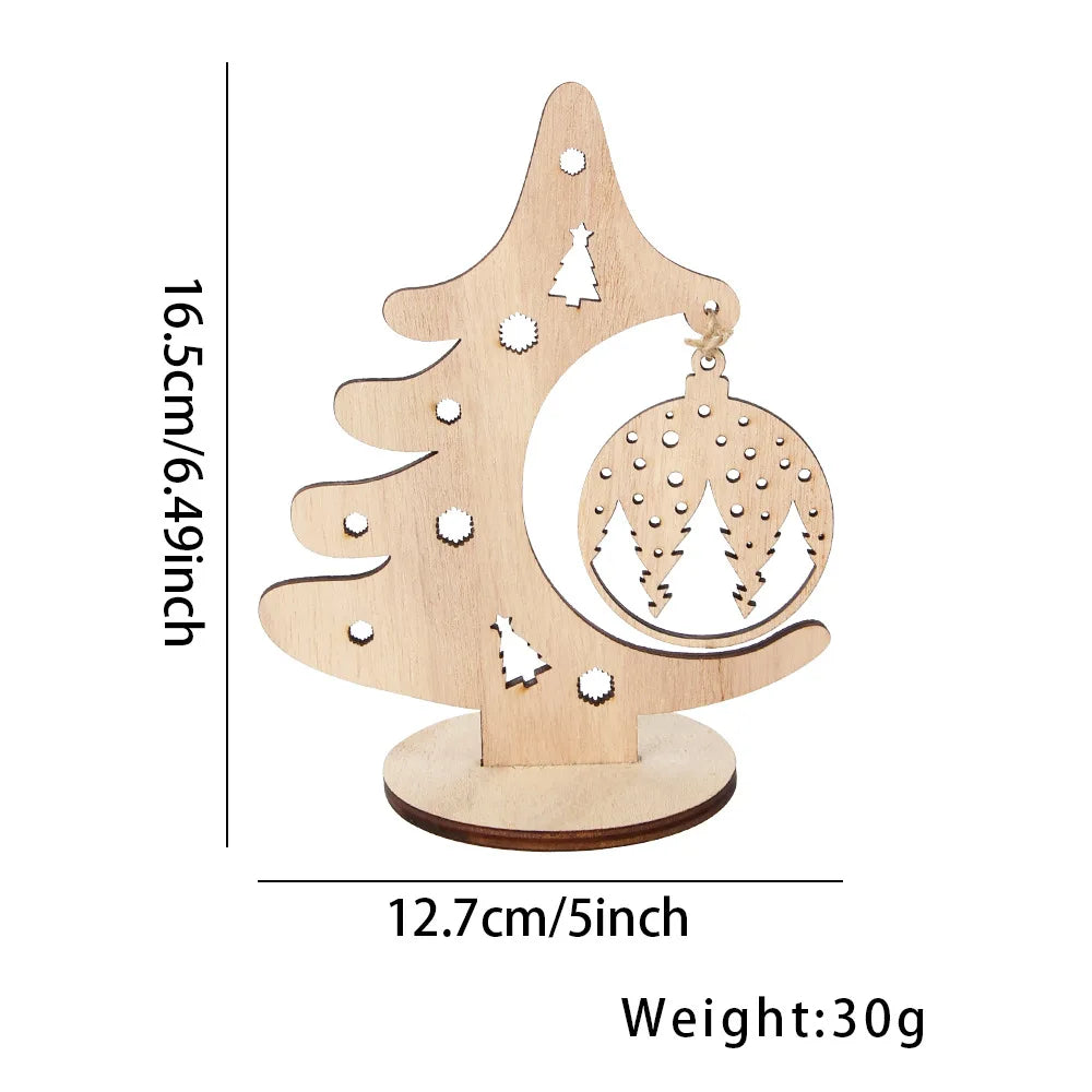 Ornements d'arbre de Noël, décorations en bois