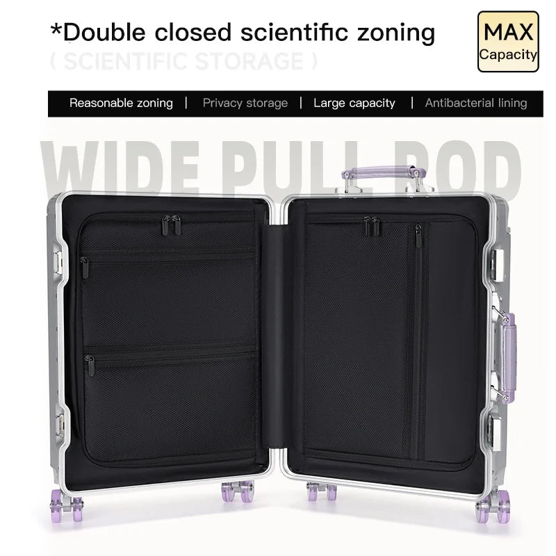 Bagage à roulettes SUSHIMU – valise de voyage 20, 24 et 26 pouces avec serrure à combinaison Premium