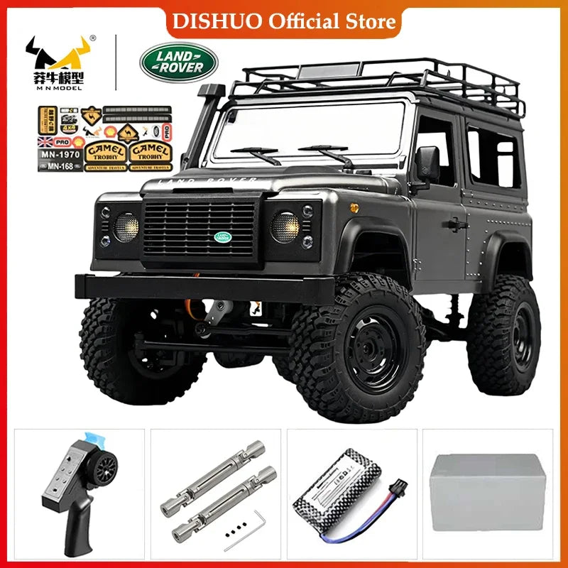 Voiture sur chenilles RC 4x4 MN128 MN82S 2.4G, Buggy d'escalade professionnel avec lumière LED, voitures télécommandées à grande échelle, jouets pour garçons, cadeau