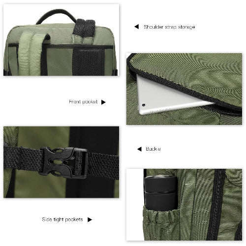 Sac à dos de voyage 38L KONO – bagage à main, imperméable et résistant, 55x35x20 cm