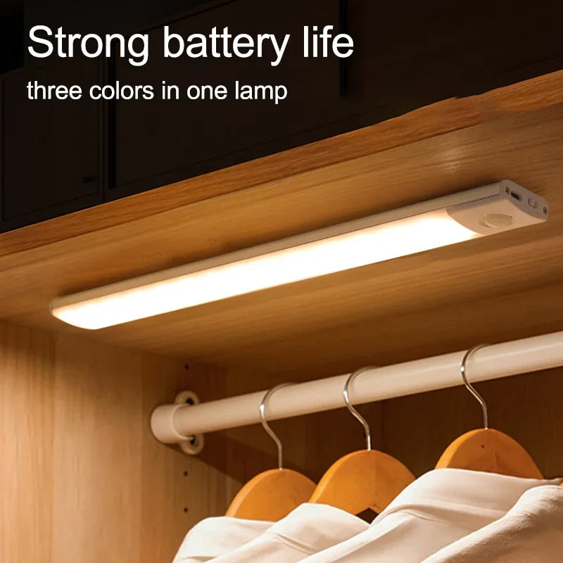 Wireless LED Night Light with Motion Sensor, USB Powered, Kitchen Cabinet Light, Bedroom and Wardrobe, 10cm, 20cm, 30cm, 40cm, 60cm